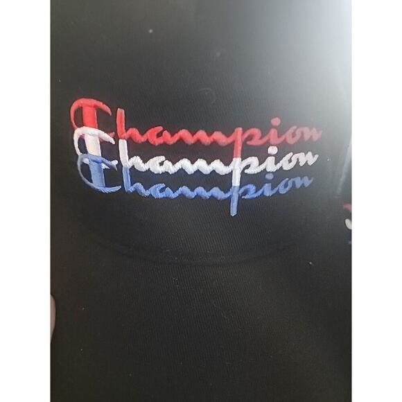 Champion Triple Script Dad Hat Black Men's One Size NWT Excellent - Picture 1 of 4